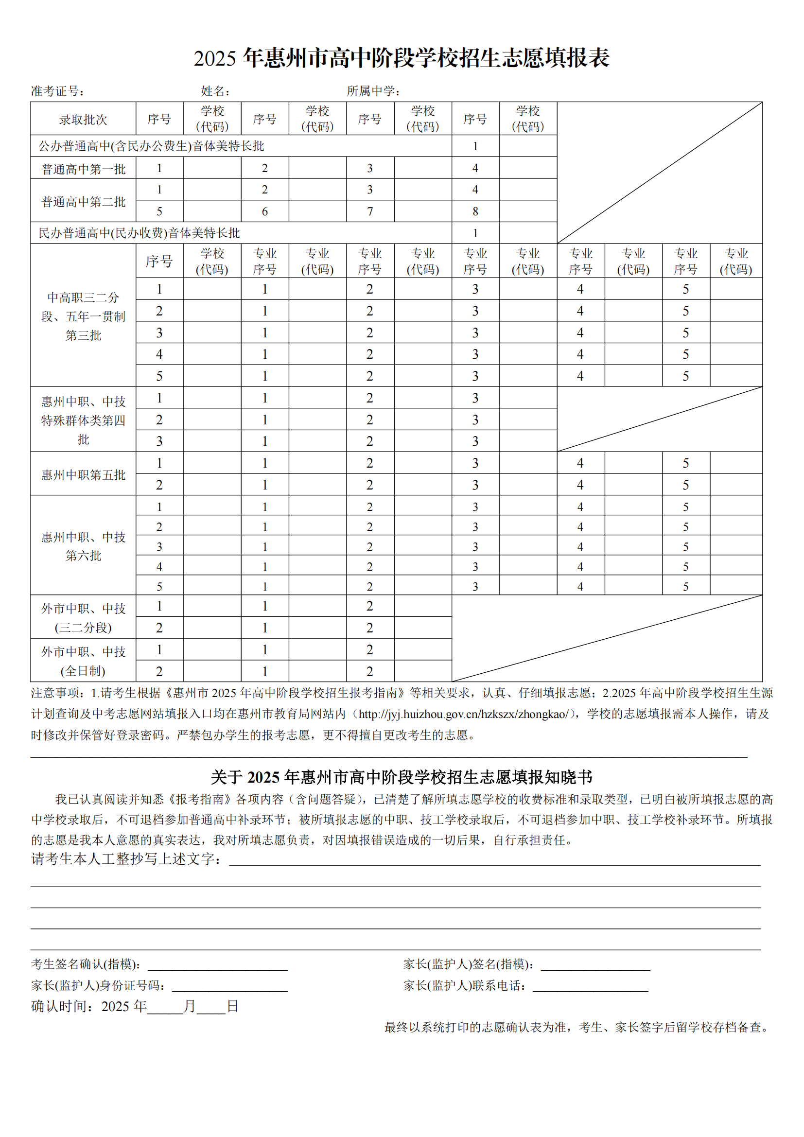 中考志愿填報(bào)指南